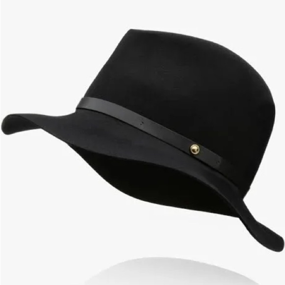 Rag and bone Black Women's Floppy Brim Fedora Hat